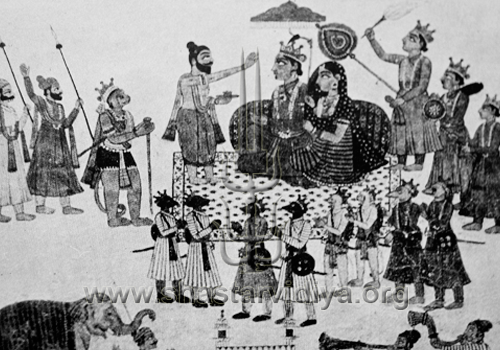 Fresco depicting Lord Raam and Sita, Punjab, mid 19th Century